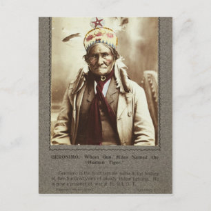 Chiricahua Apache Indian Leader Geronimo Portrait Postcard