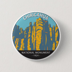 Chiricahua National Monument Hoodoos Arizona  6 Cm Round Badge