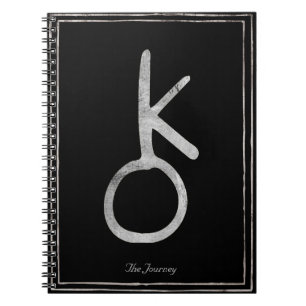 Chiron hammered silver stylized solar system notebook