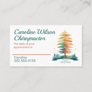 Chiropactor Osteopath Physiotherapists Appointment Business Card