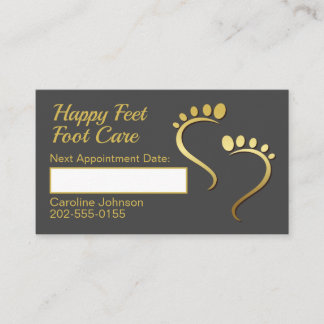 Chiropodist Podiatrist Pedicure Appointment Business Card