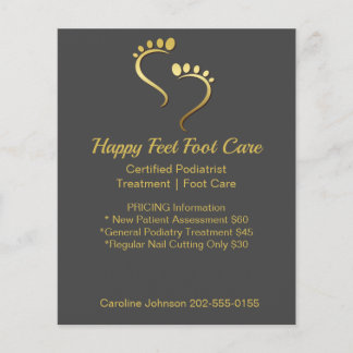 Chiropodist Podiatrist Pedicure Foot Care Business Flyer