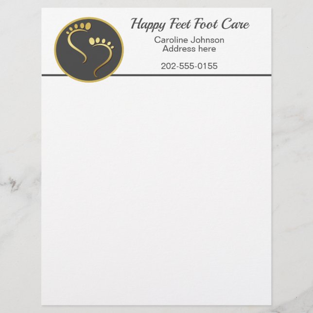 Chiropodist Podiatrist Pedicure Foot Care Letter (Front)