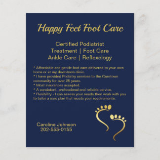 Chiropodist Podiatrist Promotional Blue Business Flyer