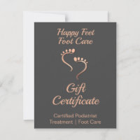 Chiropodist Reflexologist Footprint Rose Gift Card