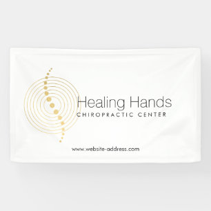 Chiropractic Abstract Gold Circles Logo Banner