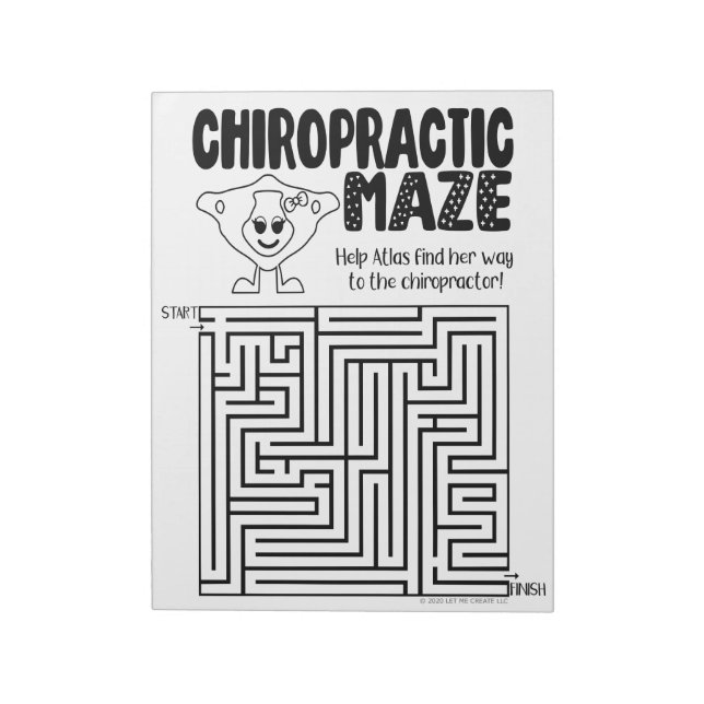 Chiropractic Activity Page, Chiropractic Notepad (Rotated)