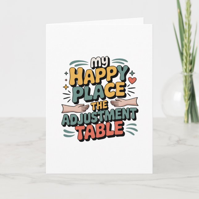 Chiropractic Adjustment Bliss for Back Pain Relief Card (Front)