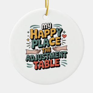 Chiropractic Adjustment Bliss for Back Pain Relief Ceramic Tree Decoration