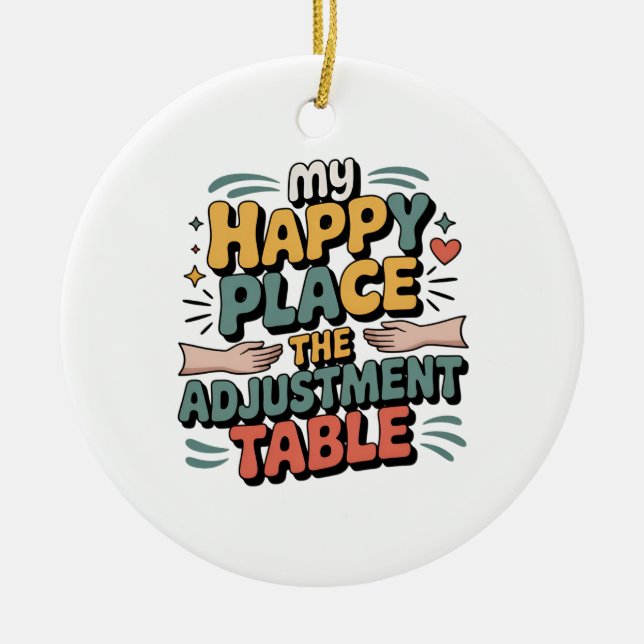 Chiropractic Adjustment Bliss for Back Pain Relief Ceramic Tree Decoration (Front)