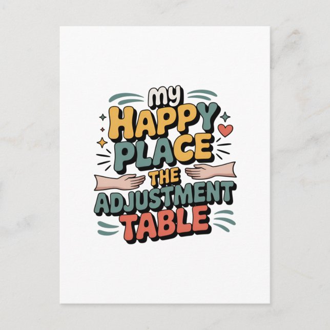 Chiropractic Adjustment Bliss for Back Pain Relief Postcard (Front)