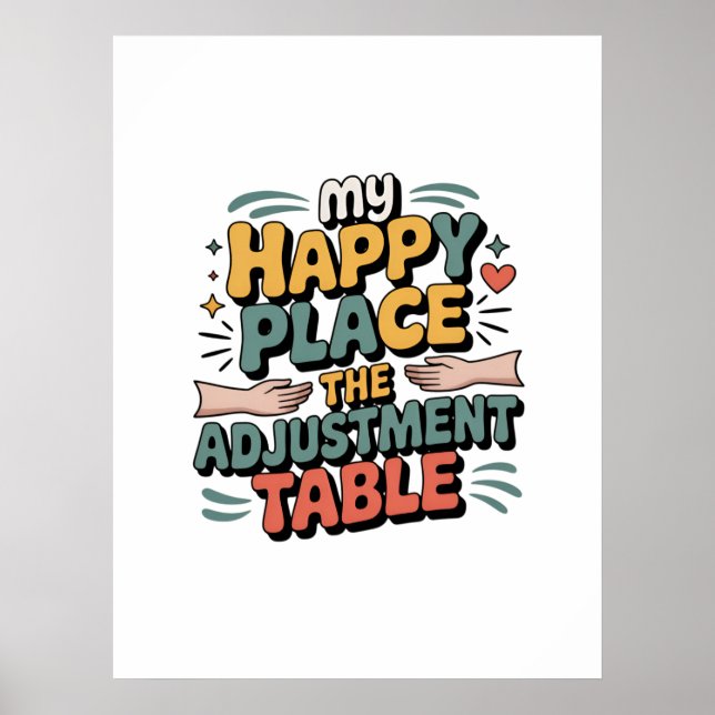 Chiropractic Adjustment Bliss for Back Pain Relief Poster (Front)