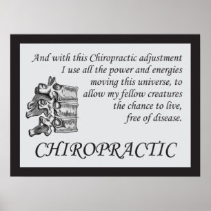 Chiropractic Adjustment Quotes Sayings Poster