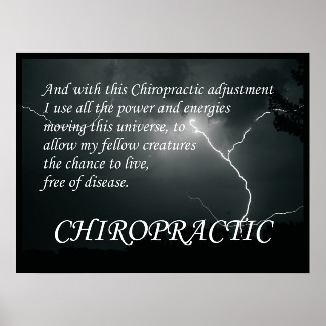 Chiropractic Adjustment Quotes Sayings Poster (Front)