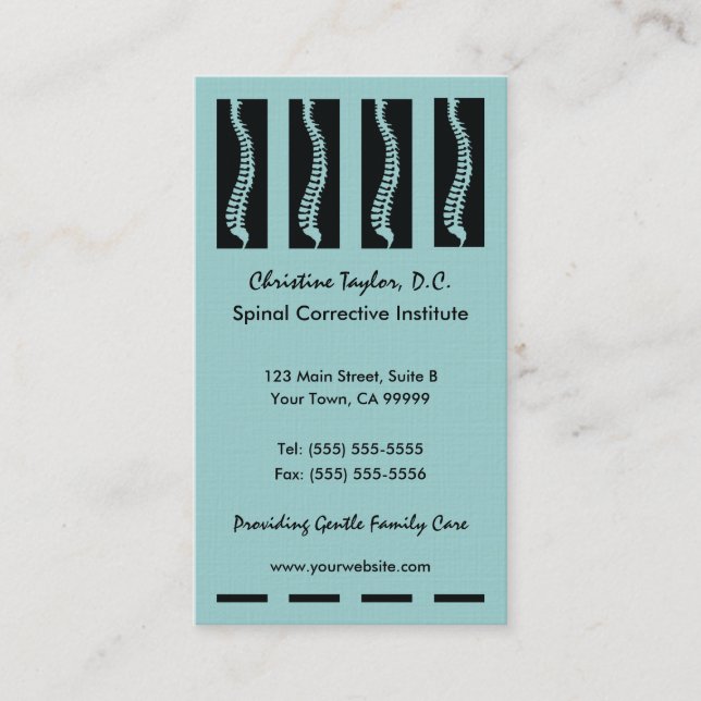 Chiropractic Business Cards (Front)