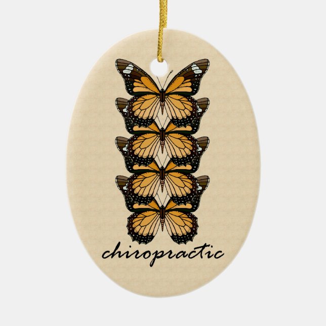 Chiropractic Butterflies Ornament (Front)