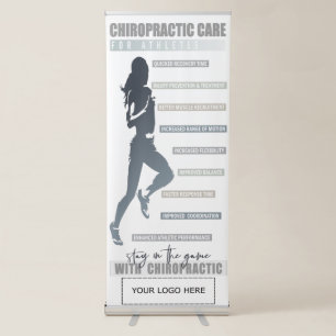 Chiropractic Care for Athletes, Chiropractic Sign, Retractable Banner