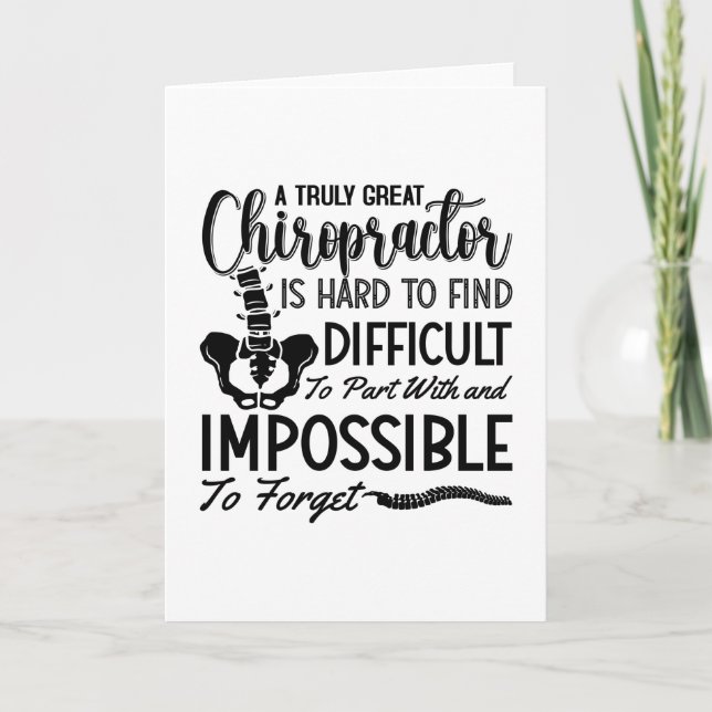 Chiropractic Chiro Spine Truly Great Chiropractor Card (Front)