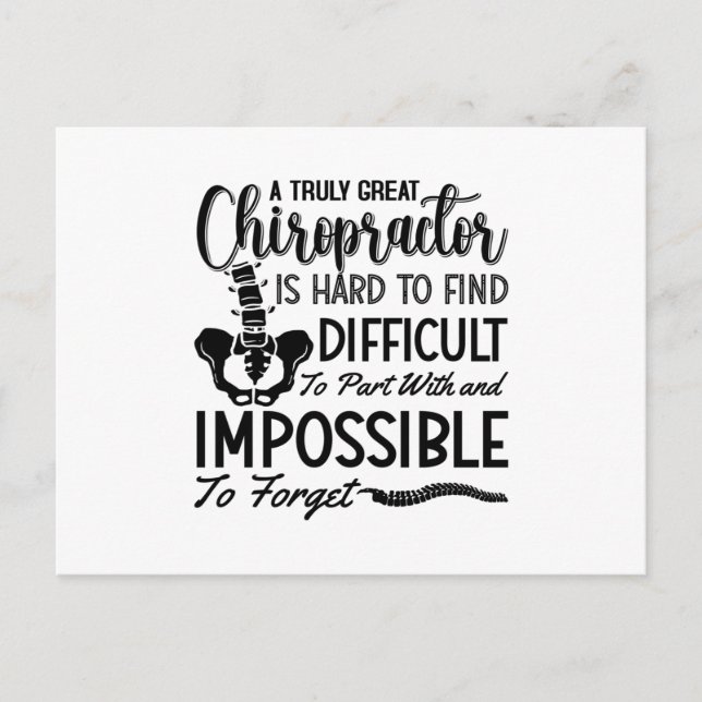 Chiropractic Chiro Spine Truly Great Chiropractor Postcard (Front)