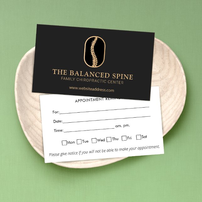Chiropractic Chiropractor Appointment Reminder Bus Business Card (Creator Uploaded)