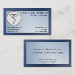 Chiropractic Chiropractor Business Card