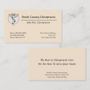 Chiropractic Chiropractor Business Card