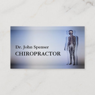 Chiropractic Chiropractor Human Body Blue Card