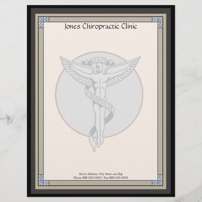 Chiropractic Chiropractor Letterhead Design (Front)