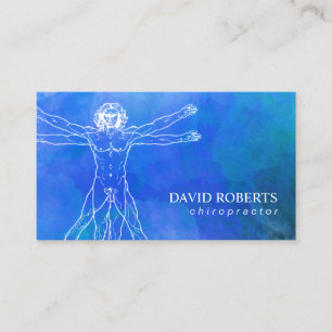 Chiropractic Chiropractor Massage Therapist Blue Business Card