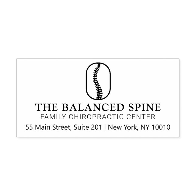 Chiropractic Chiropractor Rubber Stamp (Imprint)