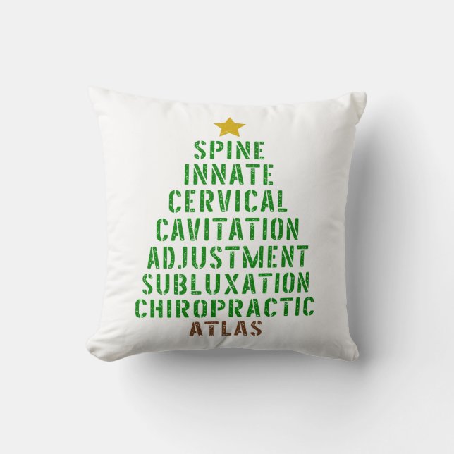 Chiropractic Christmas Decor, Chiropractic Office, Cushion (Front)