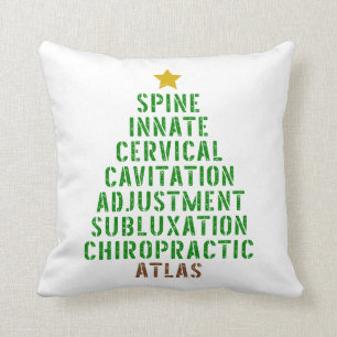 Chiropractic Christmas Decor, Chiropractic Office, Cushion
