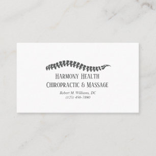 Chiropractic Clinic Health & Wellness Business Card