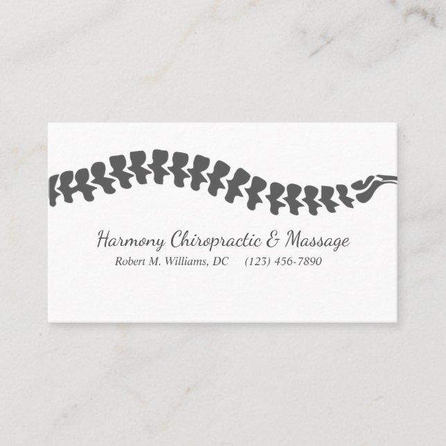 Chiropractic Clinic Health & Wellness Business Card (Front)