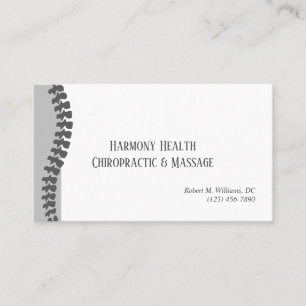 Chiropractic Clinic Health & Wellness Business Card