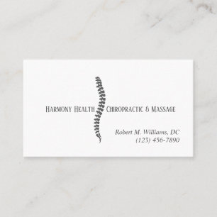 Chiropractic Clinic Health & Wellness Business Card