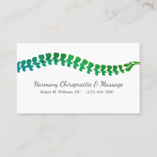 Chiropractic Clinic Health & Wellness Business Card