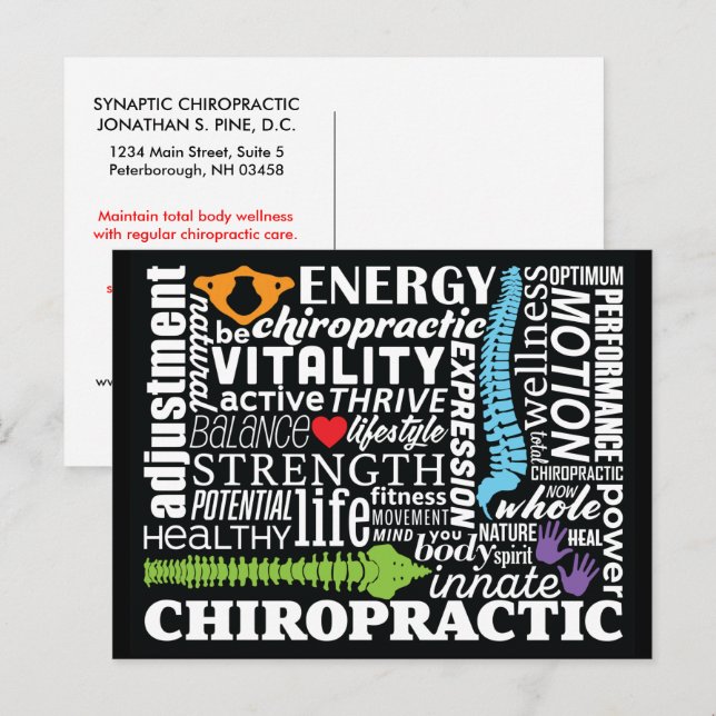 Chiropractic Collage Reactivation Recall  Postcard (Front/Back)