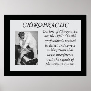 Chiropractic Corrects Subluxation Quote Poster