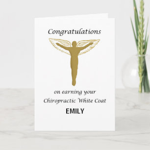 Chiropractic Custom School Name White Coat Ceremon Card