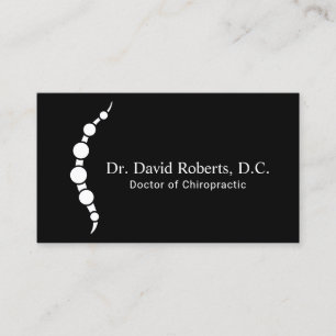 Chiropractic Custom Spine Logo Chiropractor Business Card
