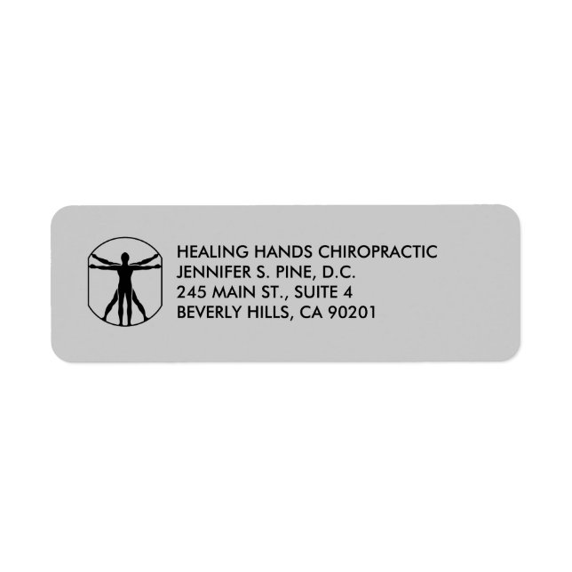 Chiropractic DaVinci Logo Labels (Front)