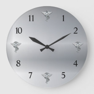 Chiropractic Emblem Chiropractor Large Clock