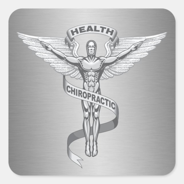 Chiropractic Emblem Logo Stickers (Front)