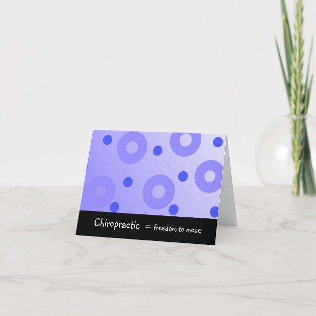 Chiropractic Equals Freedom to Move Thank You Card (Front)