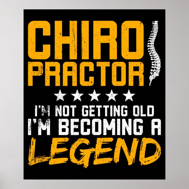 Chiropractic Funny Chiropractor Legend Poster (Front)