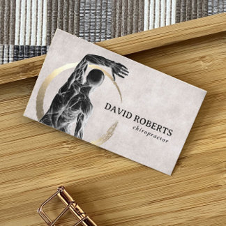 Chiropractic Gold Circle Therapist Chiropractor Business Card