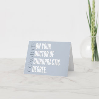 Chiropractic Graduation Card, Chiropractor  Card