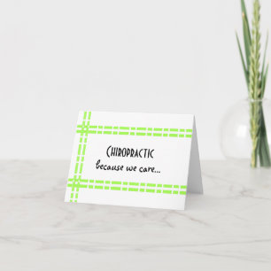 Chiropractic Green Link Design Thank You Card