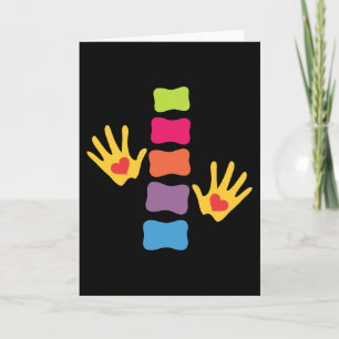 Chiropractic Hands and Spine Blank Card